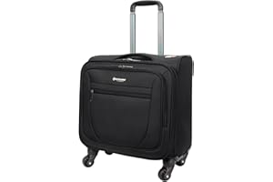 ROCKLANDS LONDON Rocklands® Rolling Laptop Bag 4 Wheel Laptop Bag Wheeled Briefcase Business Office Trolley Case Travel Cabin Bag - 8602