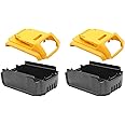 2 Set Li-ion Battery Case Parts Cover Replacement for Dewalt 18V Battery, 10-Cell 18650 Battery Case Replacement Cover Shell Repair Kit Parts for Cordless Power Tool