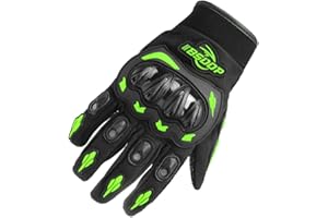 Carrfan Guanti da Moto da Uomo Touching Screen Dito Completo Moto da Corsa Ciclismo Motocross Mountain Traspirante Bianco M