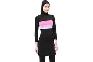 GIMOCOOL Einteiliger Muslimischer Badeanzug, Muslimische Modest Badebekleidung Für Frauen, Konservativer Badeanzug Bademode Burkini Frauen Von Hijab Swimwear Islamischer Beste Liebe