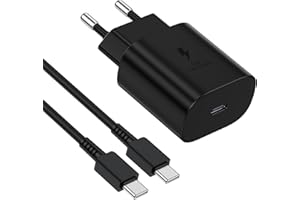 GYUSITY USB C Ladegerät, Schnellladegerät Samsung 25w mit 2M Kabel, Ladekabel USB C mit Netzteil,Typ C Schnellladegerät, Fast Charger für Samsung Galaxy S23/S22/S21/S20, Ultra,S10, A53 5g,A51,A52(Schwarz)