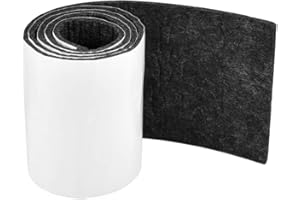 Irich 100 x 10cm Rotolo Feltro Adesivo - Antiscivolo Feltrini Nastro per Mobili, Furniture Pad Feltro Antigraffio Tagliare per Proteggere Vaso Pavimenti Letto Nero