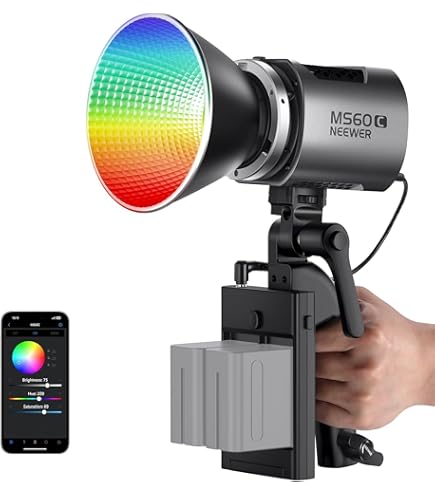 NEEWER MS60B LED Videolicht - 65W COB Dauerlicht Mit App Steuerung