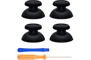 eXtremeRate 2 Pary Thumbsticks Kompatybilnych z Kontrolerem ps5 dla ps4, 4szt. Wymienne Drążki & Tools, Teksturowane Analog Sticks Joystick dla ps5 dla kontrolera ps4 pro Slim - Czarny