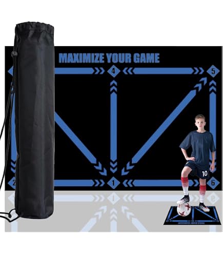 Tapis D'Entraînement Football 60x90 Cm Avec Sac – Antidérapant, Silencieux, Amortissant – Accessoire Pour Enfants Et Adultes, Idéal En Intérieur Et Extérieur