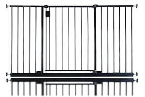 Bettacare Extragitter für breite Flure für Hunde, 134cm - 140cm, Schwarz, Hundeabsperrung mit Druckbefestigung, Sicherheitsbarriere für Welpen in Fluren und großen Räumen, Einfache Installation