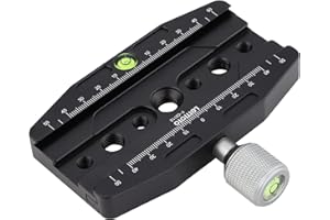 LEFTFOTO 110 mm Schnellspannklemme, Kamerahalterungsklemmen, kompatibel mit QR-Platte, Arca Swiss Klemmplatte für Stativ-Kugelkopf, Einbeinstativkopf