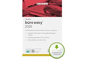 HAUFE-LEXWARE Lexware büro easy Basis 2025 (365 Tage) Bürosoftware mit Basisfunktionen, Kassenbuch, Warenwirtschaft u.w. PC Aktivierungscode per Email