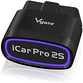 Vgate iCar Pro 2S Bluetooth 5.2 OBD2 Ara&ccedil; Tarama Aracı, iPhone, Android ve Windows i&ccedil;in