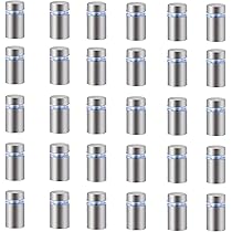 20 Distanziali Per Targhe In Acciaio Inox - Chiodi Pubblicitari Per Vetro, Plexiglas E Cartelloni - Foto 10