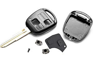 CAIHINIER 2 Tasten Gehäuse der Fernbedienung Typ Messer für Toyota Auris Avensis Corolla RAV4 Tundra Yaris, Auto Schlüsselgehäuse Pilot Autoschlüssel (TOY41)