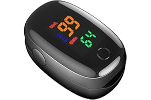 BOULTON UK Boulton Pulse Oximeter Blood Oxygen Monitor - Finger Heart Rate Monitor with SpO2 Pulse Oximeter Display - Oxygen Saturation Monitors - Finger Saturation with LED Display for SpO2 and BPM
