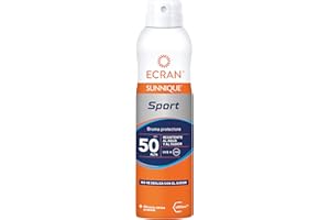 Ecran Sunnique Sport - Bruma Protectora Solar SFP 50, Protección Alta UVB, UVA, Frescor Instantáneo, Refuerza las Defensas, Muy Resistente al Agua, para Todo Tipo de Pieles- 250 ml