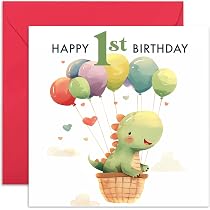 Biglietto di auguri per la prima ragazza di compleanno. Felice candela di primo compleanno e animali primo compleanno Immagine e Vettoriale
