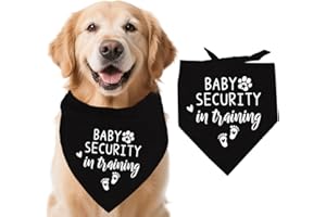 arricraft 1 verstellbares Dreieck Hundehalstuch Aus Ungebleichter Baumwolle Schwarz Haustier Halstücher Mit Dem Thema „Babysicherheit Beim Training – Hund“ Für Hundeliebhaber Requisiten 55x55x78cm
