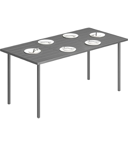 Alice's Garden Table Jardin Métal 4 Places Amelia Terracotta 120x70cm - Antirouille Et Design Intemporel