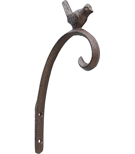 BRASSTAR Gusseisen-Wandhaken Libellenmuster – Rustikal, Für Blumentöpfe & Deko (19,8x17,8 Cm)