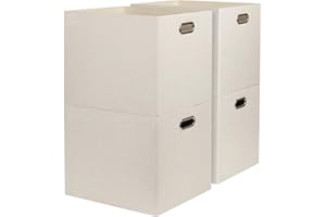 ORGMASTER Collapsible Fabric Storage Cubes, Cubby Storage Organizer Bins Foldable Container Baskets for Home Office Wardrobe Closet Shelf, 4 Pack, 33 x 38 x 33 cm, Beige