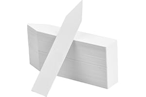Vesaneae 100 Pz 10 x 2cm Etichette di Plastica per Piante, Etichette per Piante da Giardino, Etichette per Piante da Esterno Impermeabili, Cartellini per Vasi, Piante in Vaso, Giardino, Bianco