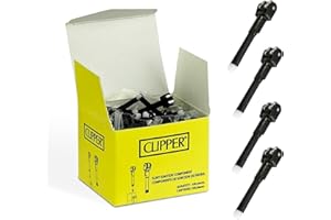 DSK Flint Clipper Lighter Replacement Wheel Stem | Flints Included | 10 Pack | Standard Size Barrel | Lighter Barrel and Flint Refill