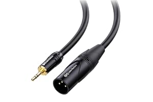 Cable Matters 3,5 mm till XLR-Kabel, Hane till Hane, 9 fot | XLR till 3,5 mm-kabel, kompatibel med iPod, MP3-spelare, bärbar dator och röstinspelare; ej för mikrofon