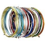 alambre manualidades bisutería Medidas: el cable es de calibre 20 (0,8 mm) de diámetro, cada longitud del rodillo es de 16,4 pies, con una longitud total de 196,8 pies