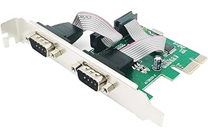 ‎SIENOC S SIENOC PCI-Express Dual RS-232 Serieller Port Karte - 2 Port DSUB9 DB9 Controller COM RS232 Adapter - PCI-E Express Card-Adapter-Konverter