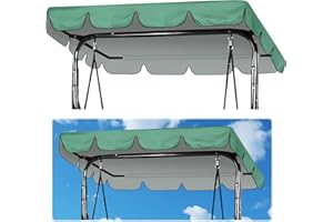 Pmueuff Toit de Balancelle, 210 x 145 cm Toile de Rechange pour Balancelle 3 Places Housse de Toit pour Balancelle Hollywoodienne Imperméable Protection UV Toit de Rechange pour Balancella Universelle
