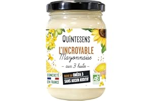 QUINTESENS - Mayonnaise BIO - À la Moutarde Bio Française - 180 g