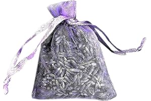 3DROM 12 Bags of Dried Lavender, Fresh Dried Lavender Bag Moths Protection for Closet and Drawers Natural Air Purifying Freshener Bag (Purple)