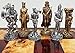 Produktbild Medieval Times Crusades Knight Pewter Metal Chess Men Set Antik Gold and Silver Finish – No Board by HPL