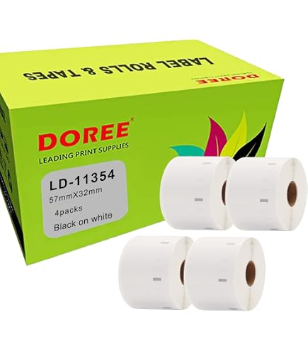10 Rotoli Etichette Compatibili Per Dymo LabelWriter 310/320/330/400/450 – 57mm X 32mm, 1000 10 Rotoli Etichette Compatibili Per Dymo LabelWriter 310/320/330/400/450 – 57mm X 32mm, 1000