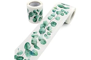 Kylewo 10M Selbstklebende Pinnwand-Bordüre, Eukalyptus-Bordüre, für Badezimmer Schlafzimmer Wohnzimmer Home Decor Wandsticker Dekoration