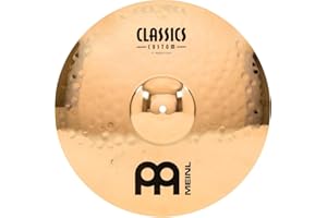 Meinl Cymbals Classics Custom Brilliant Crash Medium Cymbal 17 inch (Video) for Drum Set (43,18cm) B12 Bronze, Brilliant Finish, Made in Germany (CC17MC-B)