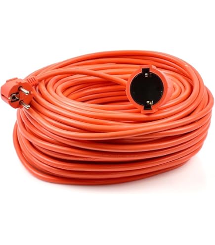 Prolunga Elettrica Arancione 40 Metri 16A | Cavo H05VV-F 2x1,5mm² Giardino - Foto 7