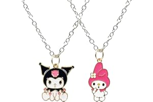 FYFLYMT 2 Pezzi Collana K-uromi,Collana Ragazza K-uromi,K-uromi Necklace,K-uromi Collana Amicizia,Collana con Ciondolo Cartone Animato,Kawaii Collane Per Bambini,Regali Di Gioielli Per Donne E Ragazze