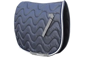 Rhinegold Tapis de Selle rembourré pour Cheval ou Poney, Motifs Vagues, Superbes Couleurs, Toutes Tailles
