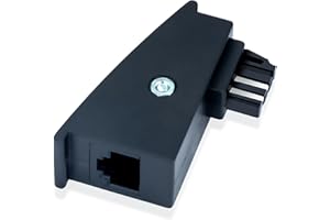 BIGtec TAE RJ45 DSL Adapter Kabeladapter TAE-F Stecker auf RJ45 Buchse 8P2C Modularadapter Telefon Kabeladapter Router