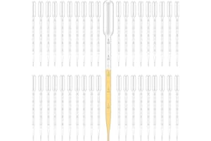DDHHCP 40 Stück Pipetten Plastik, 5ml Pipette, Dropper Pipetten Messpipette Futterpipette Laborpipetten Dropper für Labor Industrie Handwerk Übertragung Von Ätherischen Ölen Parfüm Farben