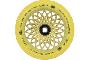 Root Industries Lotus Stunt - Rullo per monopattino 110 mm + adesivo Fantic26 (giallo radiante/giallo)