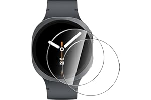 AOKUMA Tempered Glass for Samsung Galaxy Watch 8 44mm, Screen Protector, [2 Pack] Premium Quality Guard Film, Case Friendly, Shatterproof, Shockproof, Scratchproof, Oilproof
