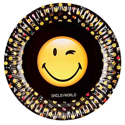 36-teiliges Party-Set Smiley Emoticons – Teller Becher Servietten für 8 Personen - 2