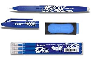 PILOT PEN 1 Frixion Ball niebieski + 3-częściowy wkład + gumka do ścierania