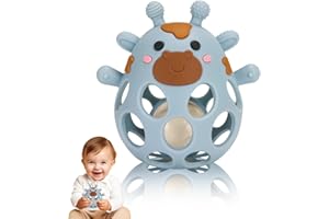 Venditer Montessori silikonowa grzechotka dla niemowląt, zabawka sensoryczna, zabawka dla niemowląt, silikonowy pierścień do gryzienia, zabawka motoryczna