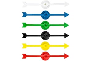 KEMUZ 12 Stück Pfeil Spiel Zeiger Spinner,10cm Kunststoff Pfeil Spinner, Brettspiel Spinner,Pfeil Spinner Set aus Kunststoff, Für Spiele und Unterricht,rainbow spinner,glücksrad zum drehen,6 Farben