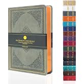 VICTORIA'S JOURNALS Leatherette Vintage G&uuml;nl&uuml;k Sert Kapak Astarlı Defter Eski G&ouml;r&uuml;n&uuml;ml&uuml; Seyahat Cep G&uuml;nl&uuml;ğ&uuml;, Mini B6 Boyut 15