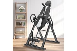 ‎DNKELAR DnKelar Schwerkrafttrainer mit Verstellbarer Kopfstütze und Schutzgürtel, Inversion Table, 3 Inversionswinkeln, Bauchtrainer für Zuhause, Inversionsbank