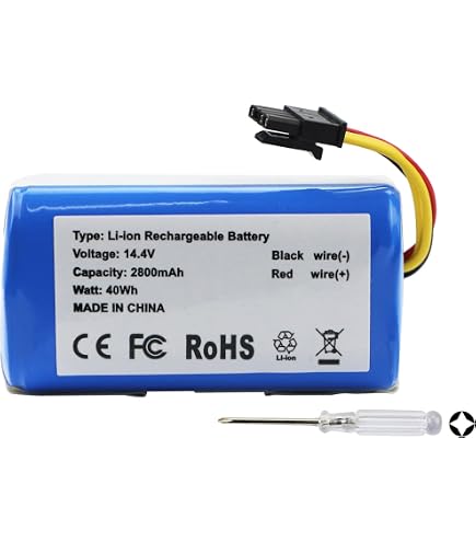 K KYUER Proscenic VR1717 Staubsauger Akku 2800mAh – Ersatzakku Für Cocoa Smart 780T/790T & Summer P1s/P2s/P3