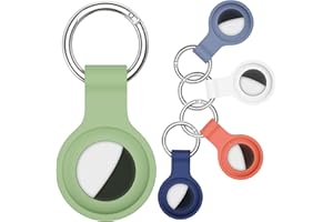 MARICATO 5 Pièces Airtags Coque en Silicone Compatible avec Apple Airtag, Airtag Porte Clé Sécurité et Anti-Perte, Porte Clef Airtag Lavable, pour Enfants, Animaux, Clés, Sacs de Compagnie