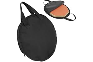 ODORKLE Dumb Drum Bag,Portable 12 10 Inch Tambourine Carrying Bag, 12 Inch Tambourine Case Inch Dumb Drum Practice Pad Bag Black Oxford Cloth Compact Size Rust-Proof Zipper Carrying